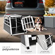 TECTAKE - Cage de transport pour chien simple dos droit noir - vignette