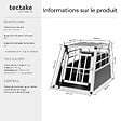TECTAKE - Cage de transport pour chien simple dos droit noir - vignette