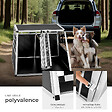 TECTAKE - Cage de transport pour chien double dos droit noir - vignette