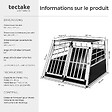 TECTAKE - Cage de transport pour chien double dos droit noir - vignette