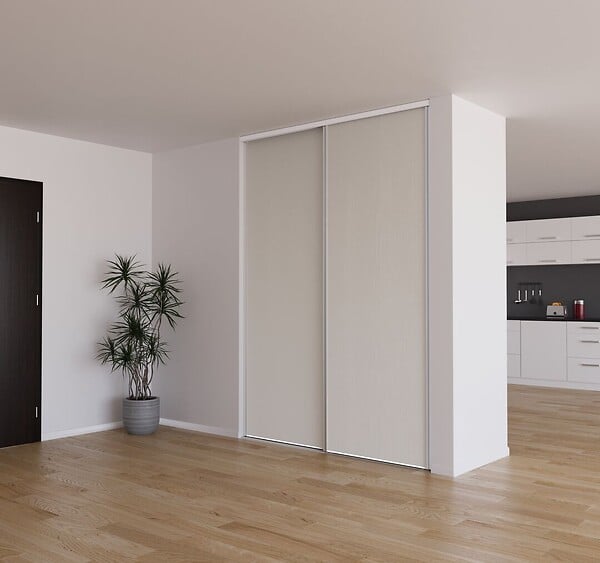 YNGENIO - Porte de placard coulissante - Blanc Nacré - H248.5xL62.2cm - large