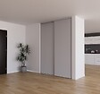 YNGENIO - Porte de placard coulissante Gris - H.248.5xL.62.2cm - vignette