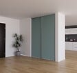 YNGENIO - Porte de placard Opale Profil gris H248.5xL62.2cm - vignette