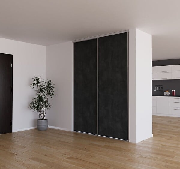YNGENIO - Porte de placard coulissante Ardoise - H.248.5xL.62.2cm - large