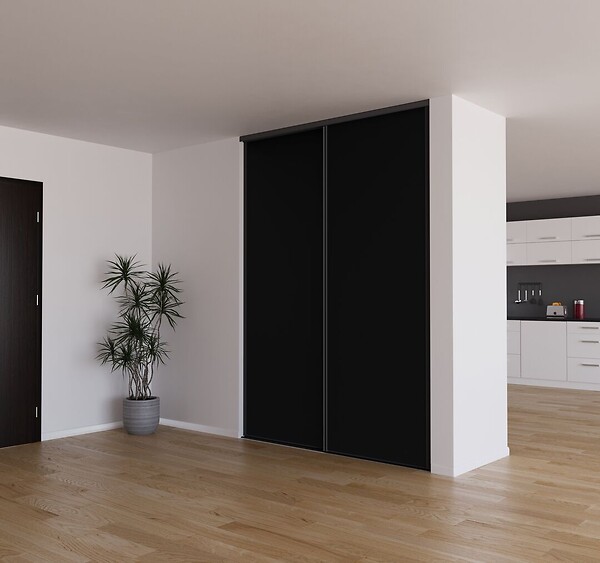YNGENIO - Porte de placard coulissante Yngenio - Noir - H248.5xL62.2cm - large