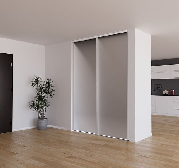 YNGENIO - Porte de placard Miroir Profil blanc H248.5xL62.2cm - large