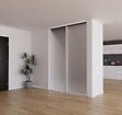 YNGENIO - Porte de placard Miroir Profil blanc H248.5xL62.2cm - vignette