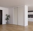 YNGENIO - Porte de placard coulissante Blanc Nacré S. - H248.5xL92.2cm - vignette