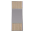 YNGENIO - Porte de placard miroir et chêne - Gris - H.248,5xL.92,2cm - vignette