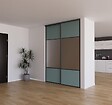 YNGENIO - Porte de placard Miroir et Opale - Noir - H.248.5xL.92.2cm - vignette