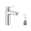 GROHE - Mitigeur lavabo Quickfix Start 2021 avec vidage Push-Open taille M chromé + nettoyant GrohClean - vignette