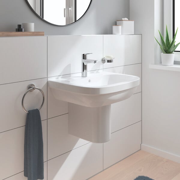 GROHE - Mitigeur lavabo Quickfix Start 2021 avec vidage Push-Open taille M chromé + microfibre - large