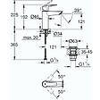 GROHE - Mitigeur lavabo Quickfix Start 2021 avec vidage Push-Open taille M chromé + microfibre - vignette
