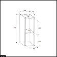 OTITEC - Cube de rangement - 20 x 57 cm - Noir - WOTANIA - vignette