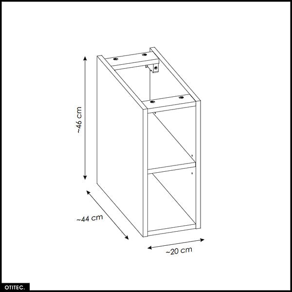 OTITEC - Cube de rangement - 20 x 45 cm - BOLD BLACK - large