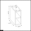 OTITEC - Cube de rangement - 20 x 45 cm - BOLD BLACK - vignette