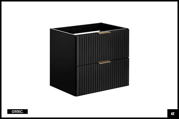 OTITEC - Meuble sous vasque de 120 cm  - LIVA BLACK - large