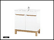 OTITEC - Meuble sous vasque de 80 cm - avec vasque à encastrer - BALI WHITE - vignette