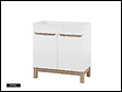 OTITEC - Meuble sous vasque de 80 cm - avec vasque à encastrer - BALI WHITE - vignette