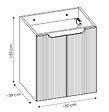 OTITEC - Meuble sous vasque de 50 cm - avec plan - Blanc - 2 portes - VOLTA WHITE - vignette