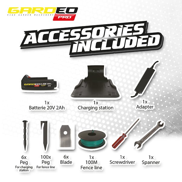 GARDEO PRO - Robot tondeuse 20V 800mÂ² Wifi - large