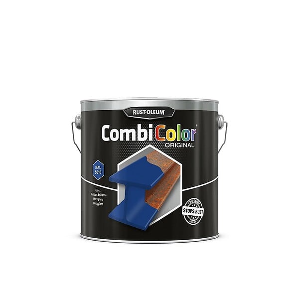 RUST-OLEUM - Primaire de protection antirouille et finition CombiColor Original bleu gentiane RAL 5010 seau 2,5l - RUST-OLEUM - 7326.2.5 - large