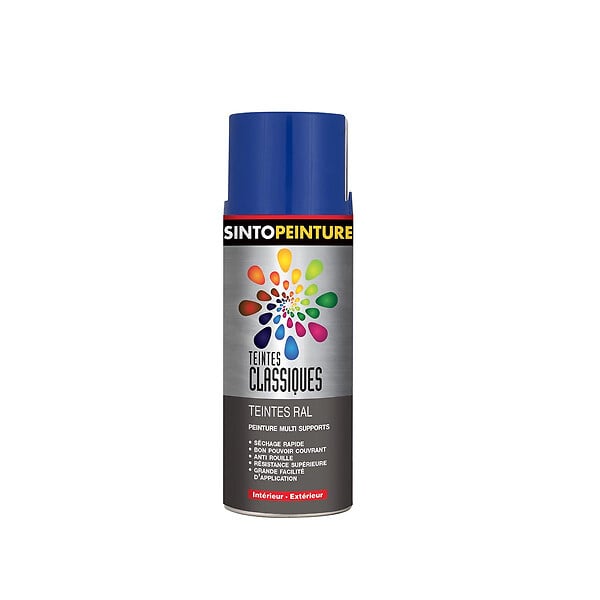 SINTO - Peinture multi supports Sintopeinture Pro jaune brillant aérosol de 400 ml - large
