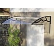 ARTPLAST - Auvent de Porte d'Entrée et fenêtre 100 x 100 cm - Polycarbonate Anti UV Marquise Extérieure Bras Polypropylène Art Plast - vignette