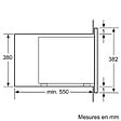 BOSCH - micro-ondes encastrable 25l 900w noir - bfl554mb0 - vignette