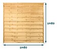 DEBARGE - Écran alterné droit en pin traité cl4 - Vert - H.180xL.180cm - vignette