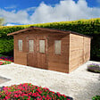HABRITA - Abri de jardin bois épicéa - L.434xP.560xH.233cm - vignette