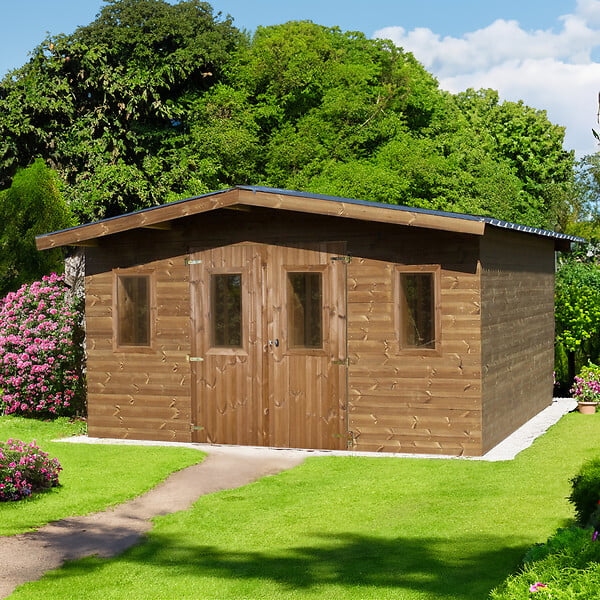 HABRITA - Abri de jardin - Bois - 28mm - 11.58m2 - large