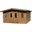 HABRITA - Abri de jardin - Bois - 28mm - 11.58m2 - vignette