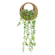 ATMOSPHERA - Plante artificielle Eucalyptus dans un support en Osier à suspendre H 26 cm - vignette