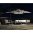 CONCEPT USINE - Parasol  ecru déporté carré 3 x 3 m led SOLENZARA - vignette