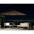 CONCEPT USINE - Parasol marron déporté carré 3 x 3 m led SOLENZARA $ - vignette
