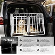 TECTAKE - Cage de transport pour chien double dos incliné noir - vignette