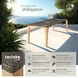 TECTAKE - Table en rotin Foggia 196x87x76cm marron naturel - vignette