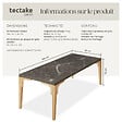 TECTAKE - Table en rotin Foggia 196x87x76cm marron naturel - vignette