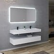 DISTRIBAIN - Meuble de salle de bain AVELLINO-1400 Blanc (sans miroir) - vignette