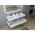 DISTRIBAIN - Meuble de salle de bain AVELLINO-1400 Blanc (sans miroir) - vignette