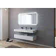 DISTRIBAIN - Meuble de salle de bain AVELLINO-1400 Blanc (sans miroir) - vignette