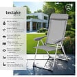 TECTAKE - 4 chaises de jardin pliantes en aluminium avec appui-tête gris - vignette
