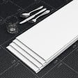 TECNOPROFILS - Lambris PVC Alimentaire 250 mm - Lot de 4 Lames - Blanc - vignette