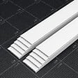 TECNOPROFILS - Lambris PVC 100 mm - Lot de 10 Lames - Blanc - 2.60 m - vignette