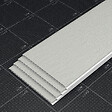 TECNOPROFILS - Lambris PVC 250 mm - Lot de 4 Lames - Chêne Cendré - vignette