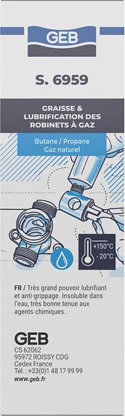 GEB - Graisse de lubrification des robinets à gaz - Silicone - aérosol de 650 ml- réf : 815563 - GEB - large