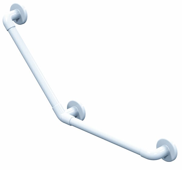 AKW - Barre d'appui coudée 135° - 2 points de fixation - 400 x 400 mm - Charge maximale : 150 kg - large