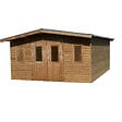 HABRITA - Abri de jardin bois THT - Bois naturel - L.400xl.400cm - vignette