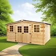 HABRITA - Abri de jardin - Bois - 28mm - 14.47m2 - vignette